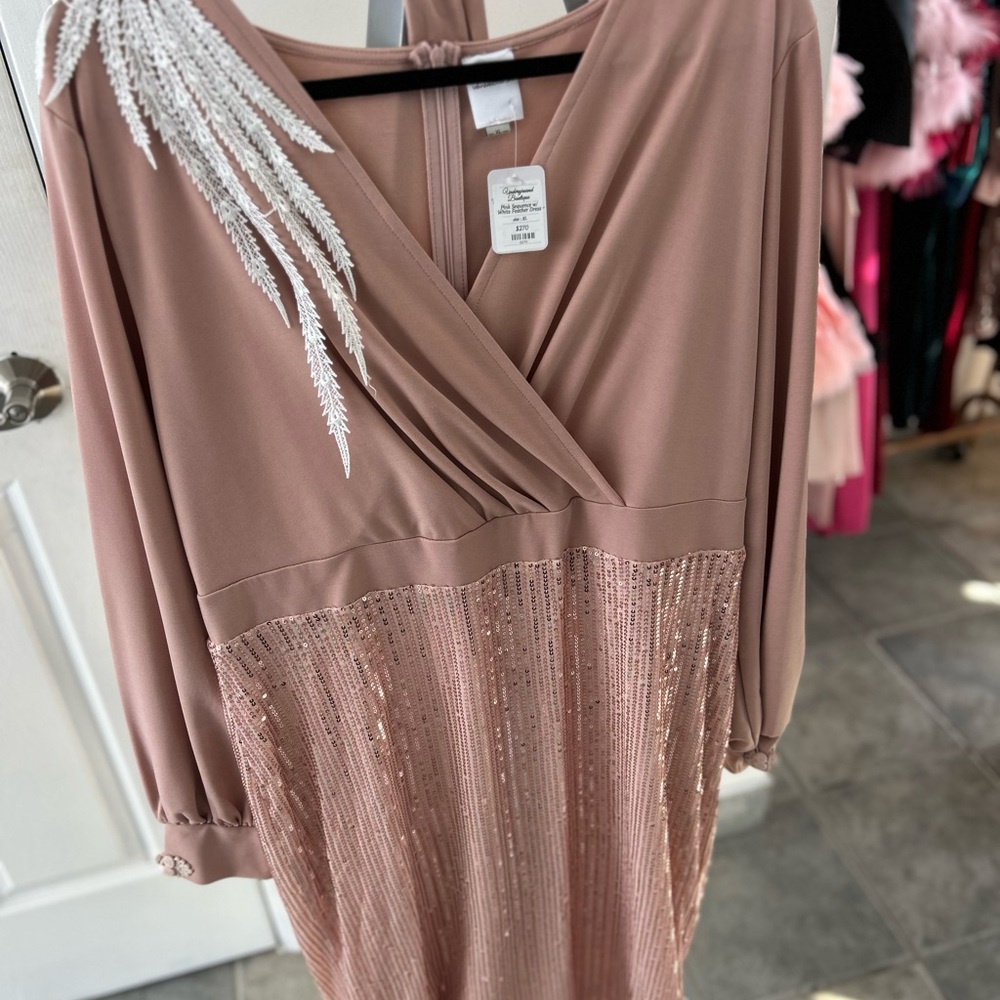 Private Label Mauve and Pink Sequin Dress